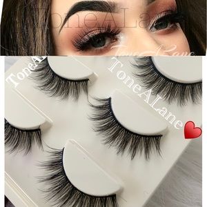 Mink Eyelashes Lashes 3d Lashes wsp fluffy 3 pairs